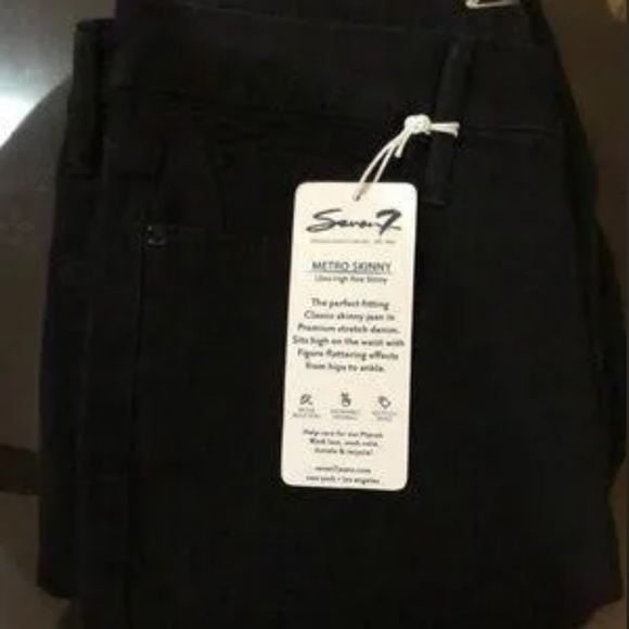 Seven Women's Jeans Metro Skinny Ultra High Rise Skinny/Black/Size 6 - Picture 4 of 4